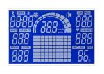 Customized 7 Segment LCD Display HTN Negative Lcd Blue Backgound Display For