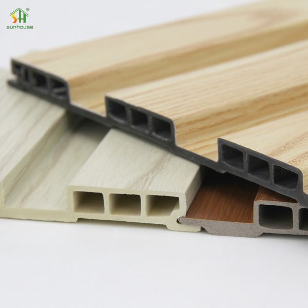 Impact Resistance Wpc Fluted Wall Panel Scratch Resistance Triple-Hole Ventilation Board
