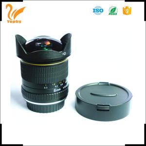 Fixed Focus Anamorphic Camera Lens 8mm F3.5 Super Wide Angel APS-C Fisheye