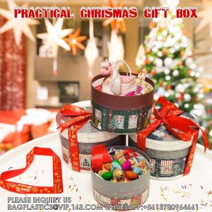 Christmas Gift Boxes With Lids For Presents Round Gift Boxes With Lids Set Of 4
