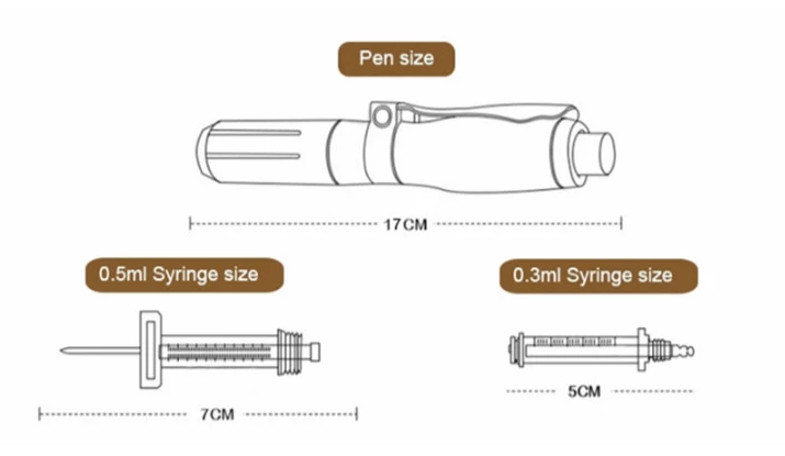 0.3ml 0.5ml Ampoule Portable Hyaluronic Injection Pen Hyaluron Pen For Lips