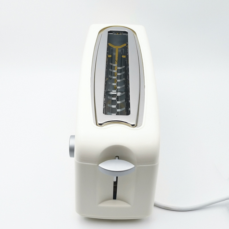 Timing Control Reheat Defrost Automatic Pop Up Plastic Toaster 750W Long Slot 2 Slice