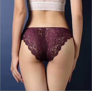Quality N3004 Factory Wholesale Women Luxury Sheer Lace Low Waist Underwear for sale