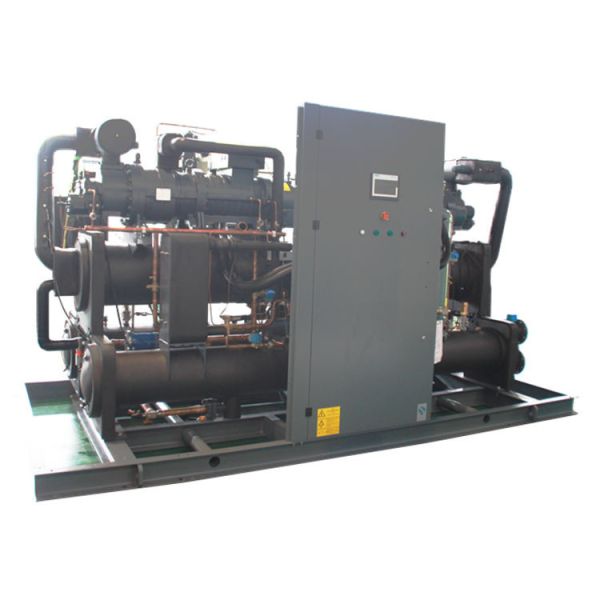 Water Cooled Scroll Chiller Compressor Condenser PLC Energy Saving