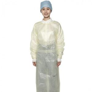 Quality Aami Level Yellow Disposable Isolation Gown Medical Isolation Clothing for sale