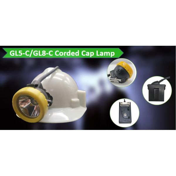 KL5LM Rechargeable Mining Light For Hard Hat With SOS 10000 Lux 6.6Ah IP68