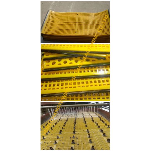 Red Yellow Polyurethane Casting Vibrating PU Screen Mesh