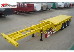 Quality 3 Axles 40T Sliding Skeletal Trailer Chassis With Heavy Duty Capacity for sale