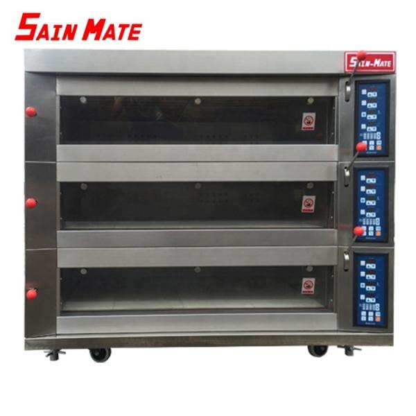 Two Deck Guangzhou China Factory Bakery Equipment Electric Stone Pizza Oven, Electric Pizza Oven Stone