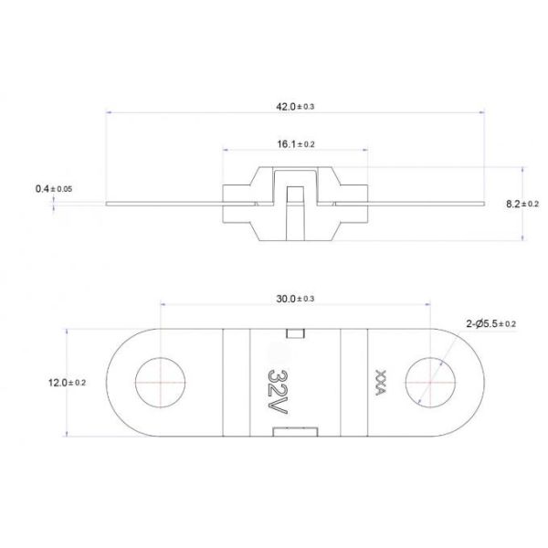 AFD Bolt-In ANS Mini Bolt-On Automotive Bolt Type Fuse Midi Fuse 30A-200A 32V