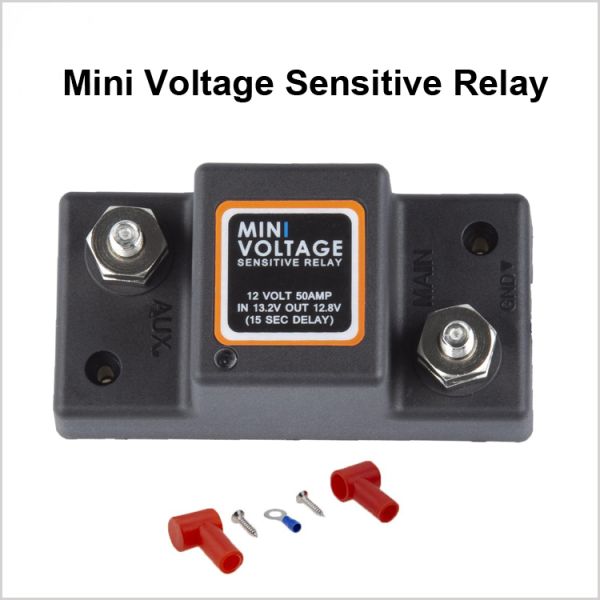 Monitoring Mini Voltage Sensitive VSR Relay Dual Battery Controller Isolator 12V 50AMP for Automobile Motorcycle RV Boat