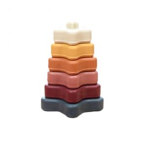 China Squeeze Play with Early Educational Learning Silicone Stacking Tower on sale
