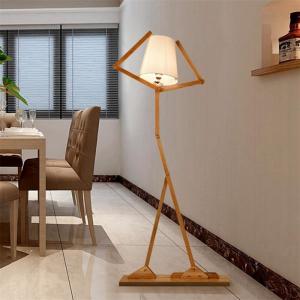 China Nordic Wood Fabric Stand Light For Living Room Bedroom Study Art Deco Living room floor lamp(WH-WFL-07) on sale