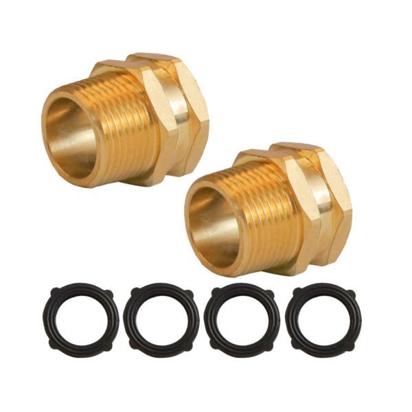 3/4" GHT Female X 3/4" NPT Male GHT To NPT Brass Compression Fitting