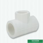 Sanitary White Ppr Pipe Fittings Reducing Tee Size Plastic Pipe Accessories