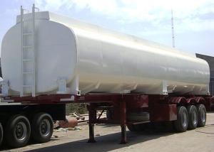 Quality 40000L Diesel Fuel Carbon Steel Tanker Trailer , Liquid Tank Semi Trailer for sale