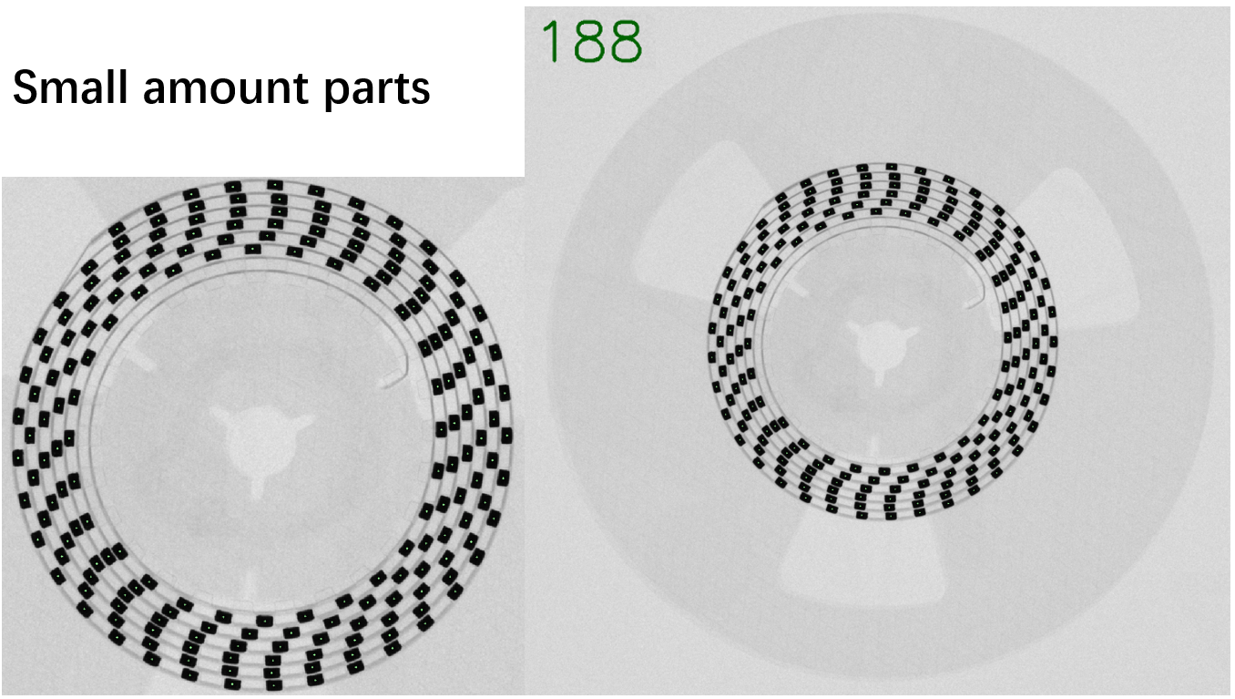 High-resolution X-ray image demonstrating counting precision