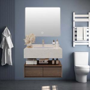 Quality 80*25*50cm Wall Mount Bathroom Vanity Bathroom Cabinet With Round Mirror for sale