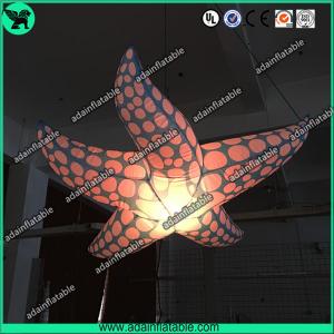 Quality Indoor Event Hanging Decoration Inflatable Character/Inflatable Starfish With LED Light for sale