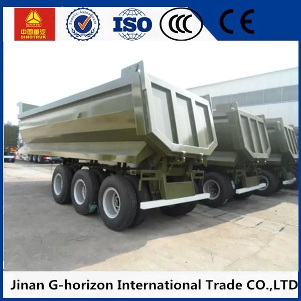 Buy High Strength 3 Axles 70 Tons Steel Hydraulic Rear End U shaped Dump Semi Trailer at wholesale prices