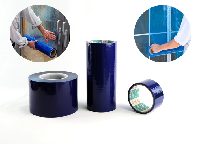 Clear Adhesive Blue 1240mm Window Glass Protection Film Anti Shatter