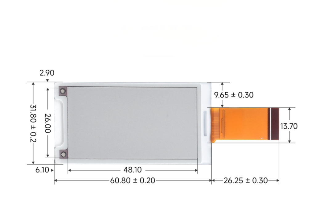 2.15 Inch Electronic Paper Display 296X160 Epaper Display SPI Interface