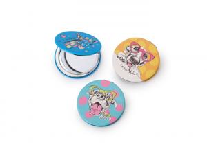 Quality Round Compact Cosmetic Pocket Mirror ABS Cute Pattern Portable for sale