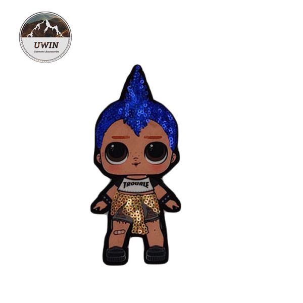 Lovely LOL Woven Patches No Minimum Sequin Material For Clothing Accessories