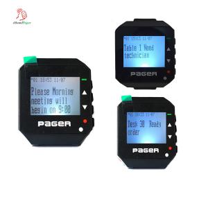 China New trendy products customize alphanumeric wireless call system smart watch pager used for hotel or factory on sale