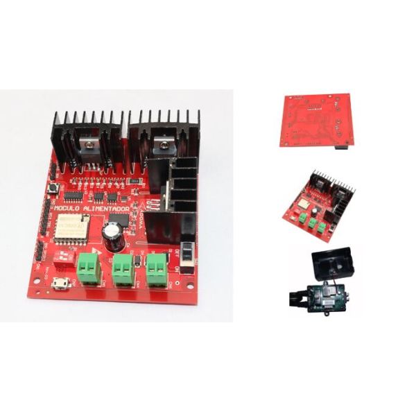 2OZ ENIG SMT Electronic Circuit Board Assembly FR4 PCB Red Soldermask Lead Free