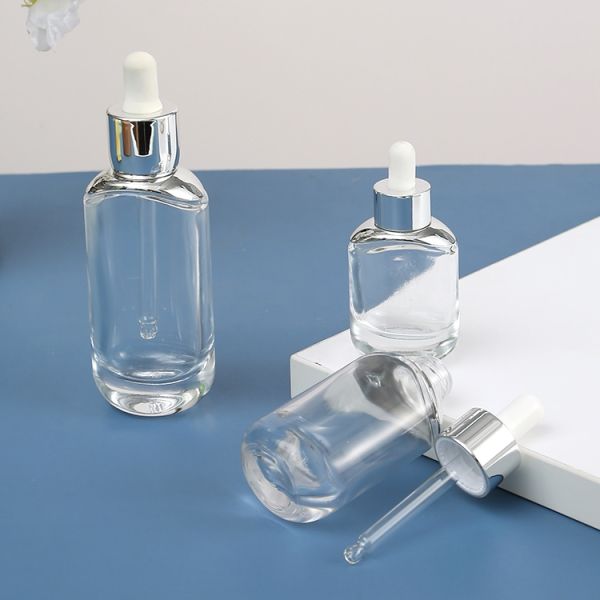 Other Cosmetic CUSTOM Empty Oval Unique Essential Oils Glass Dropper Bottle for Hair Oil 15ml 30ml 50ml 1oz 2oz