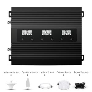 800MHz 900MHz 2600MHz Mobile Tri Band Repeater 80dB Gain Booster
