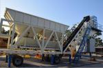 YHZS50 JS1000 Concrete Batching Plant Mobile Type With 50 M³/H Capacity