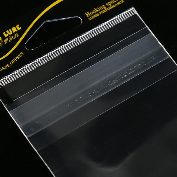 Transparent Header Card Cellophane Self Adhesive Packing OPP Bag for Fishing Hooks