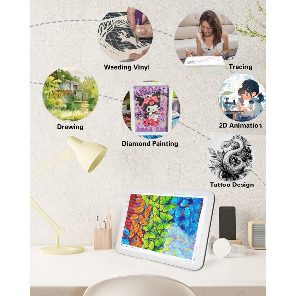 Plastic Led Light Pad Working Area 309219mm Adjustable Brightness for Diamond Painting Tracing Children Painting Toys Architectural Design Copying