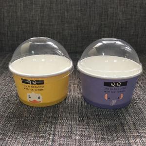 China 16oz Customized Logo Paper Ice Cream Cups With Paper Lids on sale