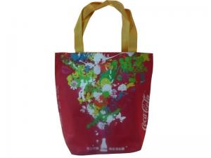 Quality Red Cola Oxford Fabric Carrier Bags, Eco Friendly Shoppng Bag With Nylon Handle for sale