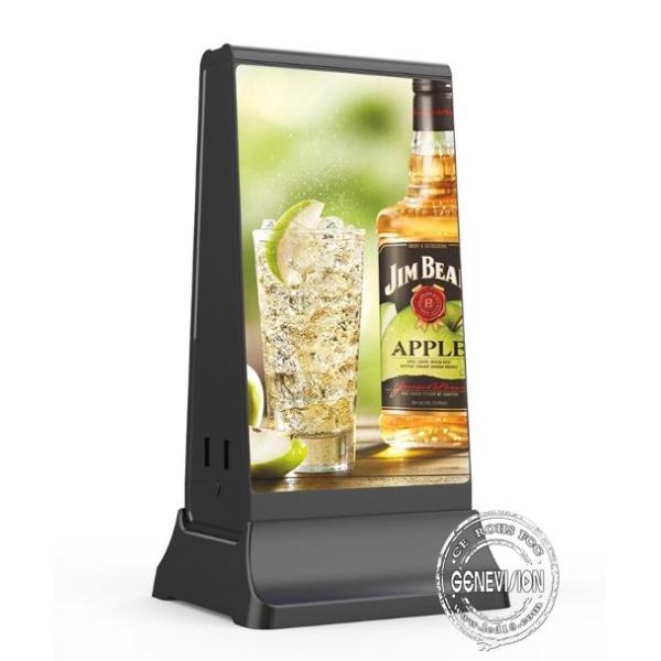 Black Digital Advertising Display Stand Small Size Cell Phone Charger Kiosk WIFI