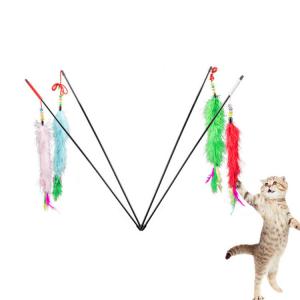 China Feather Soft Pet Play Toys / Interactive Cat Toys Cute Size 55 * 1 Cm on sale