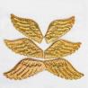 Gold Ultrasonic Embossing Fabric Wings Crafts For Gift Decoration for sale