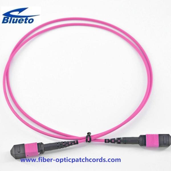 Aqua Color Fiber Optic Patch Cord MPO MTP OM3 24Core Multimode Fiber Jumpers