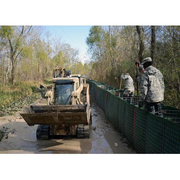 Galfan Coated Welded itary Defensive Barriers Defebsive Bastion With Sand For Defensive Wall