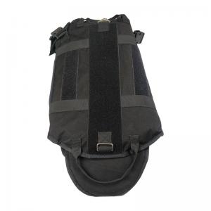 China Impact Resistant Dog Ballistic Vest 3kg Black Bulletproof Dog Vest One Size Fits All on sale