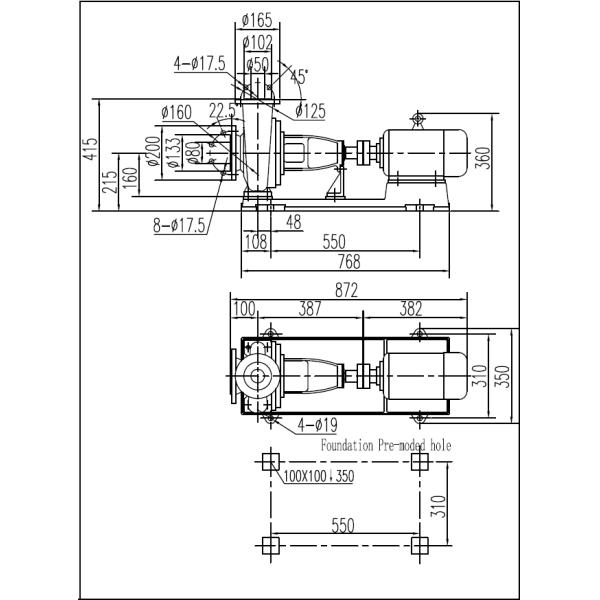 Water Transfering Blue Or Black Color Non Clog Centrifugal Pump For Pressure Boosting