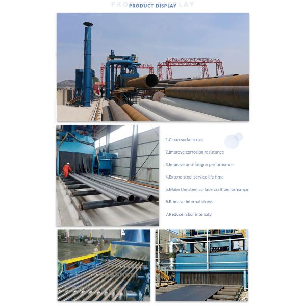 Steel Pipe Automatic Blasting Machine Pipe Cleaning Machine Environmental Friendly