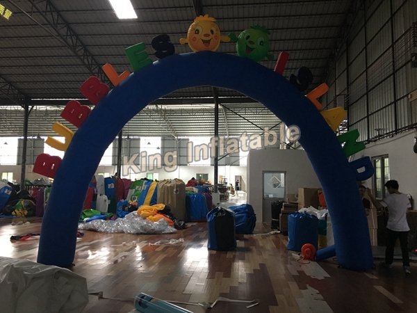 Custom Blue Oxford Durable Inflatable Arches for Event or Games Entrance