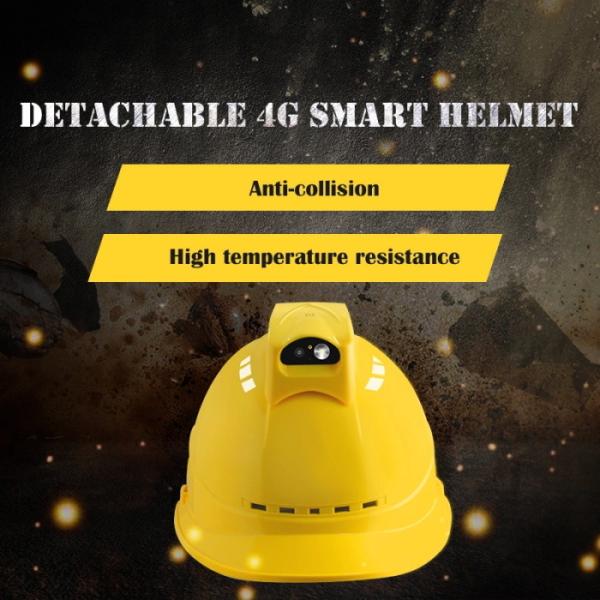 4G Live Steam Split Helmet with Camera Mounted on Safety Helmet for Construction Mining