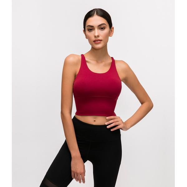 2021 popular Criss Cross Back Yoga top Women'S activewear Sports Fitness Bra