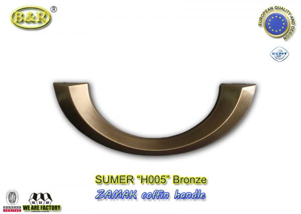 Buy Antique bronze H005 Metal Coffin Handles Italy  Zinc Alloy Half moon shape old bronze color at wholesale prices