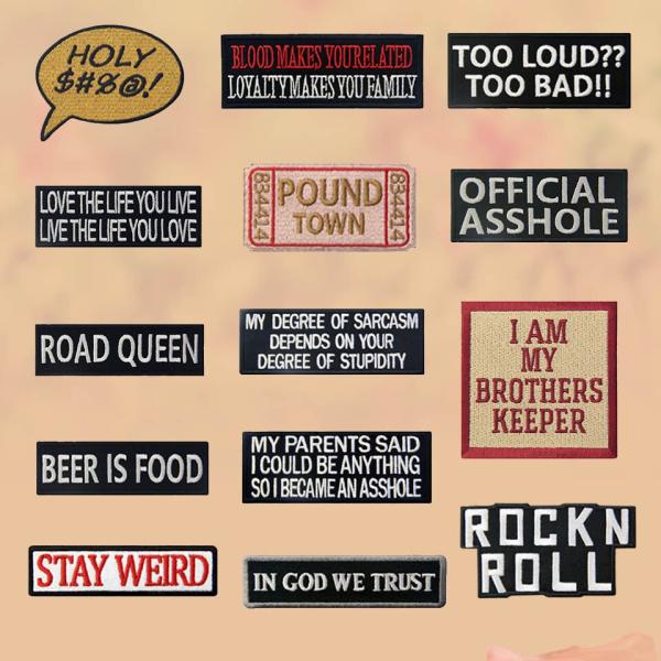 Clothing Garment Embroidery Custom Embroider Patch Hook and Loop Patch